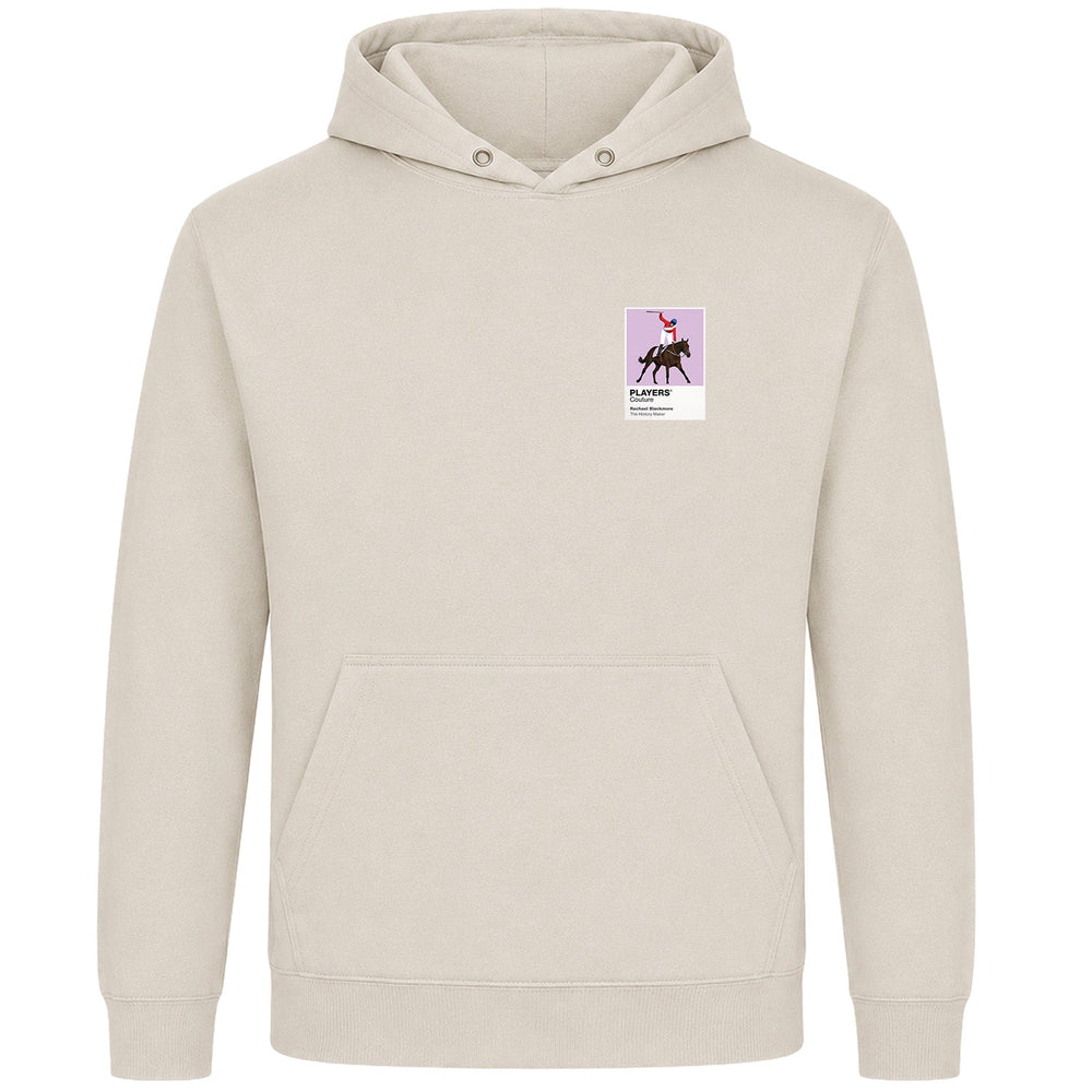 Rachael Blackmore horse racing hoodie – mens stone hoodie view