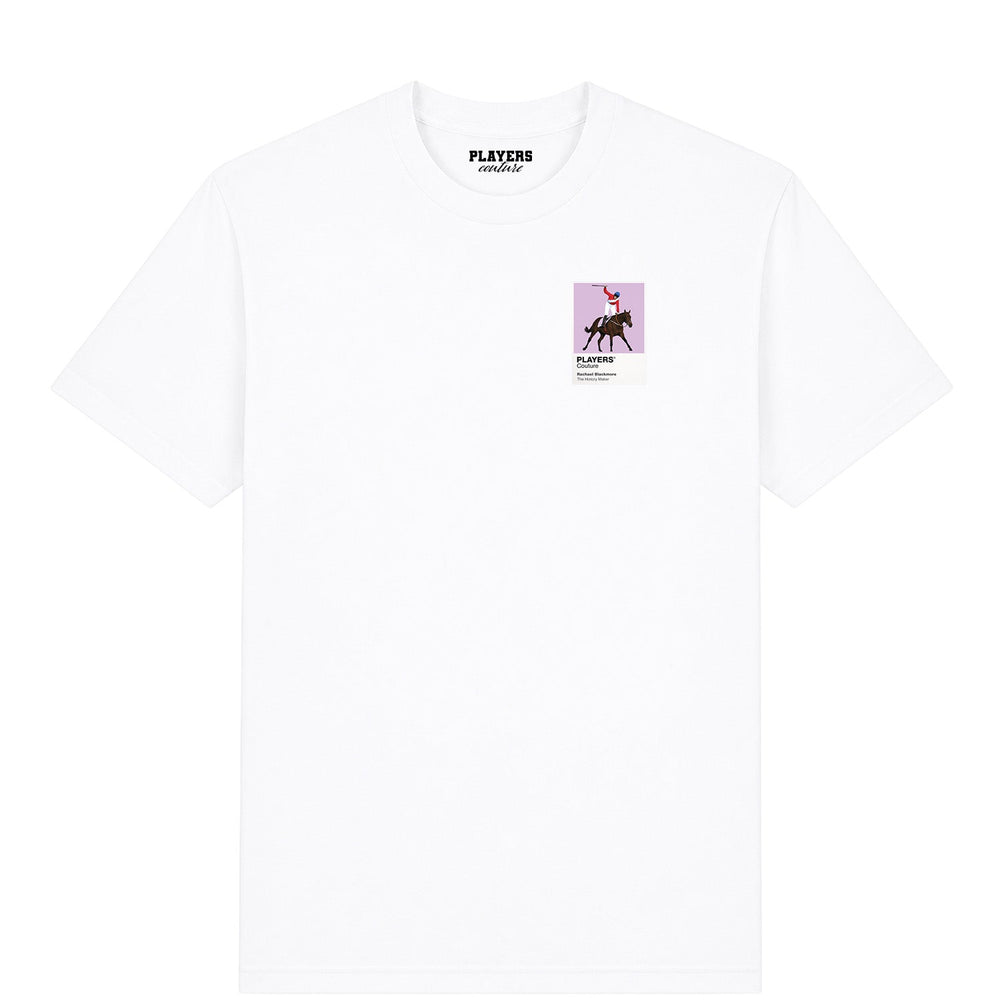 Rachael Blackmore horse racing T-shirt – mens white tshirt view