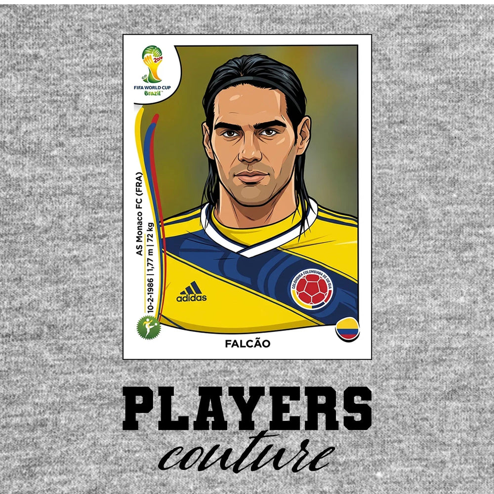 Radamel Falcao World Cup Sticker Kids T-Shirt – rademel falcao grey Players Couture design