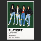 Ramones the Ramones' leather jackets, torn denim and unmistakable four-person line Icon Frame artwork in black