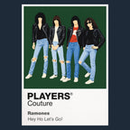 Ramones the Ramones' leather jackets, torn denim and unmistakable four-person line Icon Frame artwork in navy