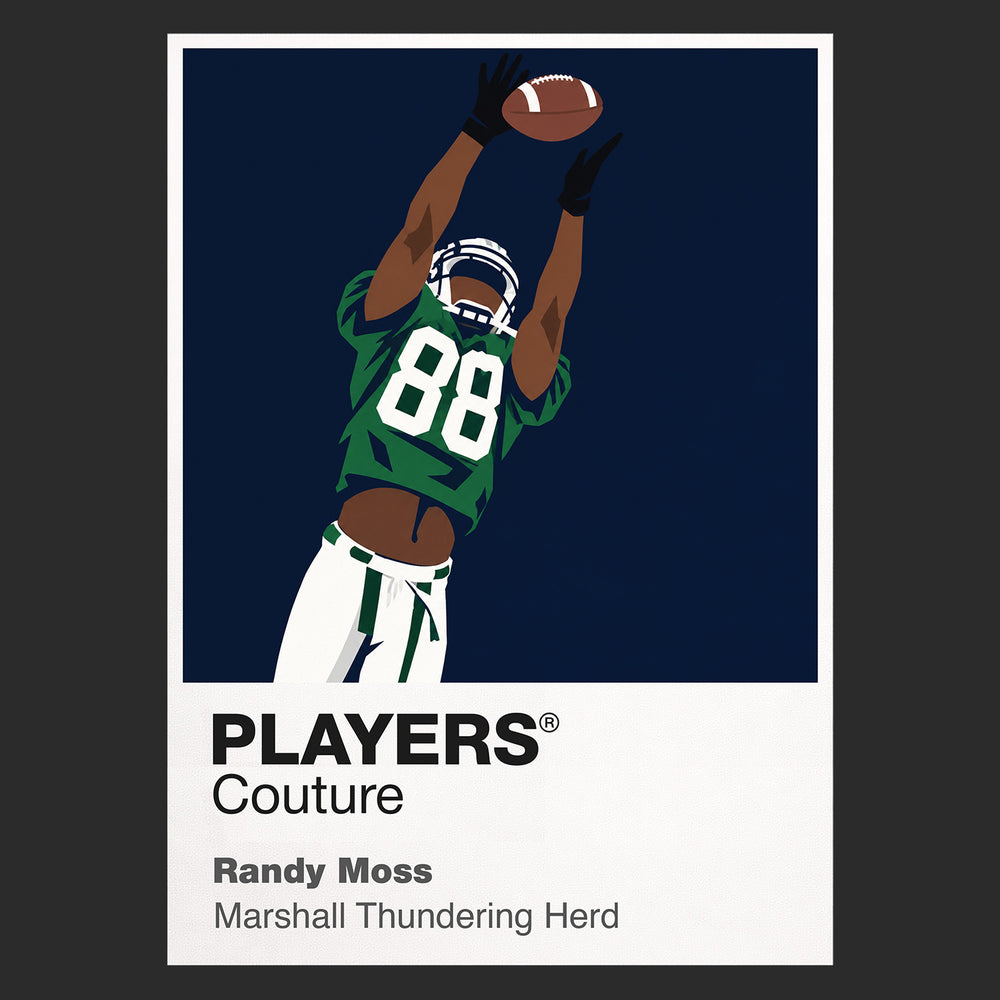 Randy Moss Marshall Thundering Herd American Football Icon Frame Men's Hoodie
