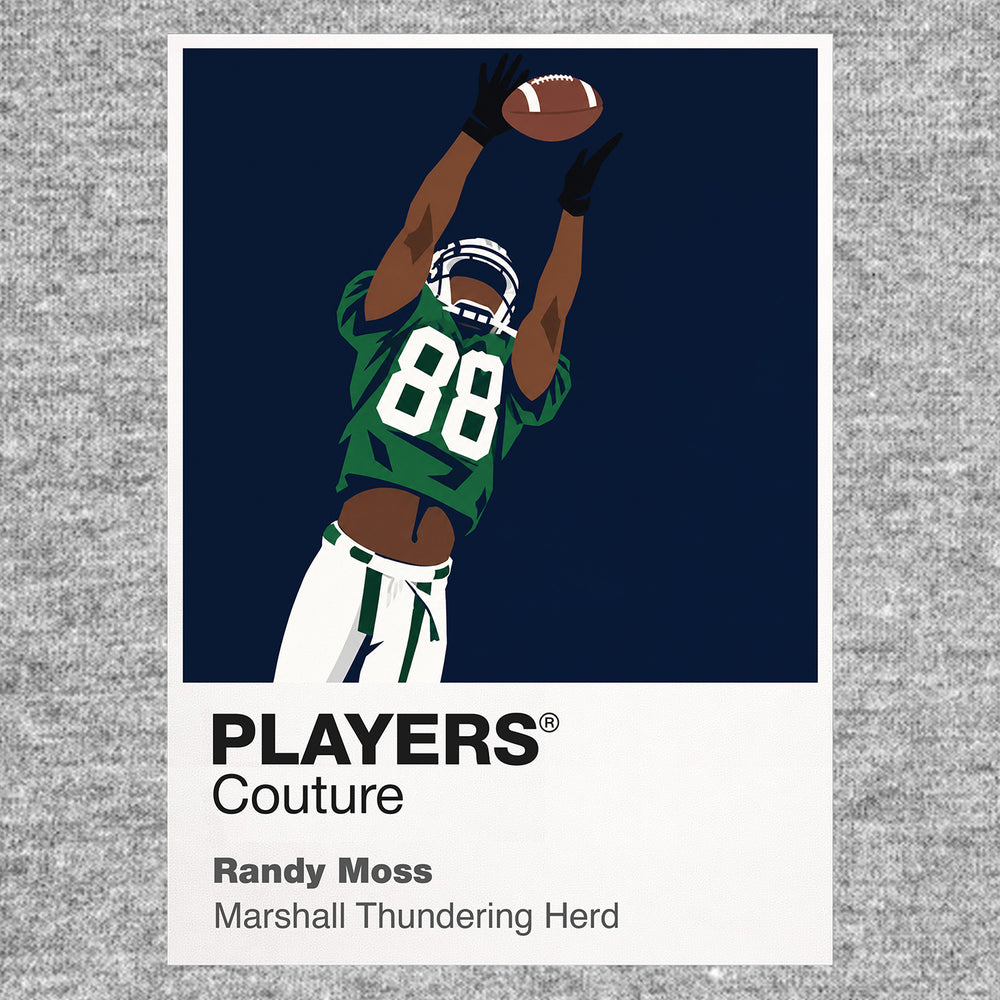 Randy Moss Marshall Thundering Herd American Football Icon Frame Men's Hoodie