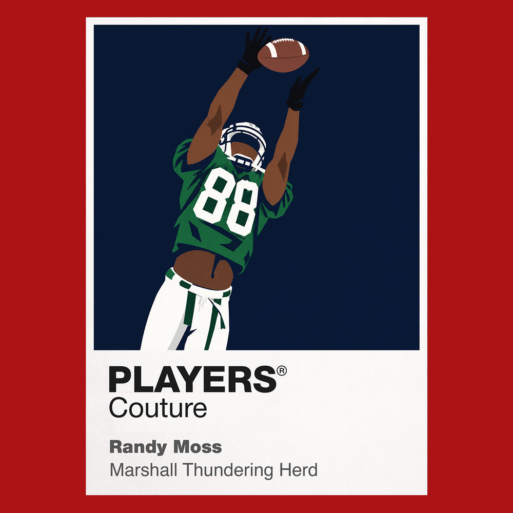 Randy Moss Marshall Thundering Herd American Football Icon Frame Men's Hoodie