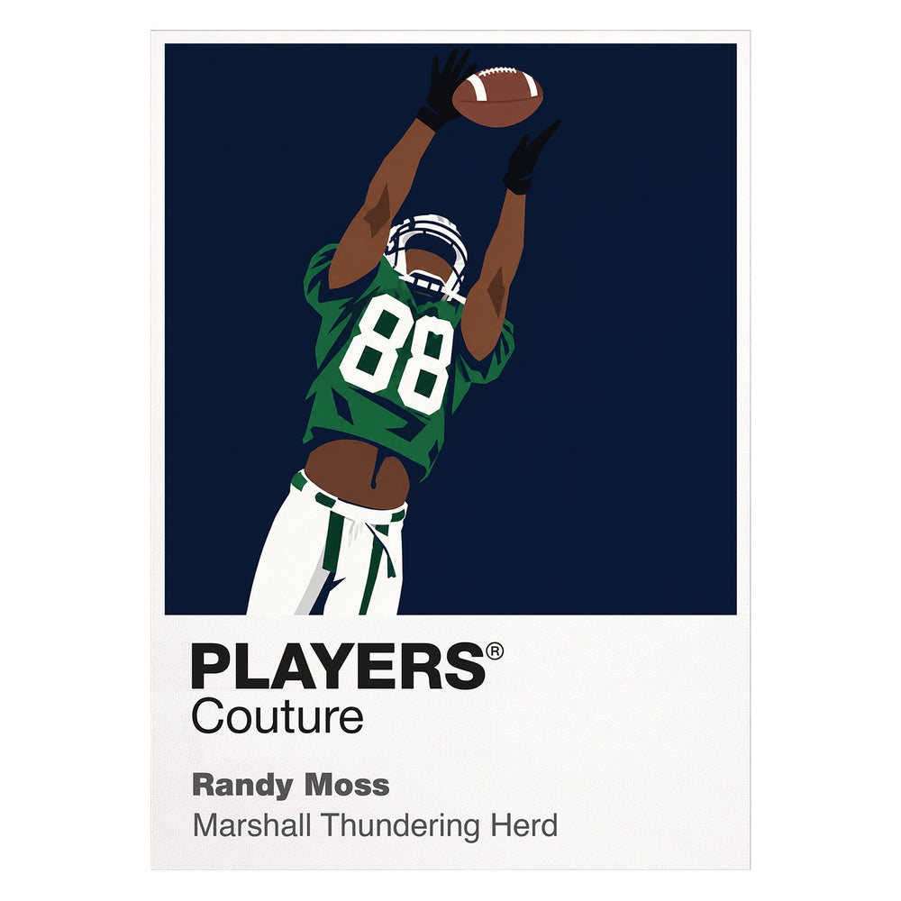 Randy Moss Marshall Thundering Herd American Football Icon Frame Men's Hoodie