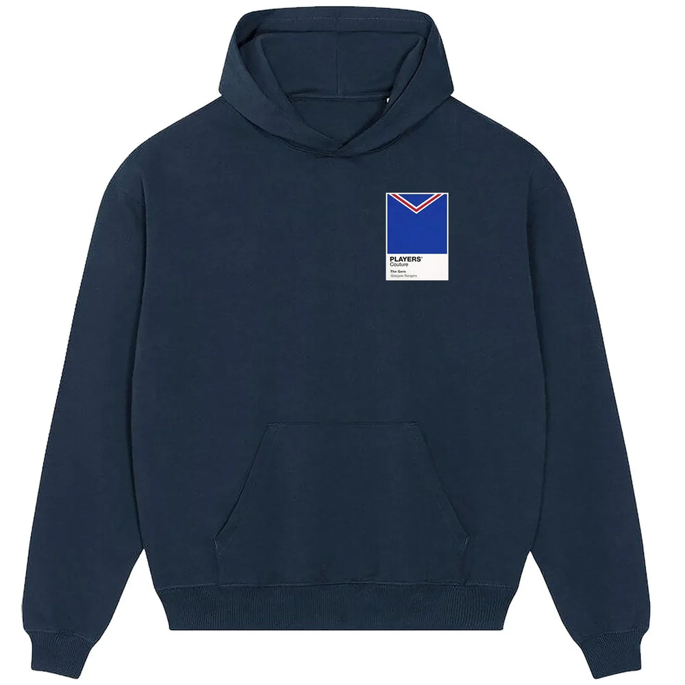 Glasgow Rangers hoodie – navy men's hoodie featuring the Glasgow Rangers Players Couture logo