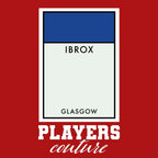 Glasgow Rangers Monopoly Card hoodie – red men's hoodie with white Glasgow Rangers Monopoly Card letters and Players Couture