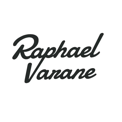 Raphael Varane Logo Men's T-Shirt – white close-up detail shot of the Raphael Varane Players Couture logo design