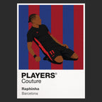 Raphinha Barcelona black Icon Frame artwork detail