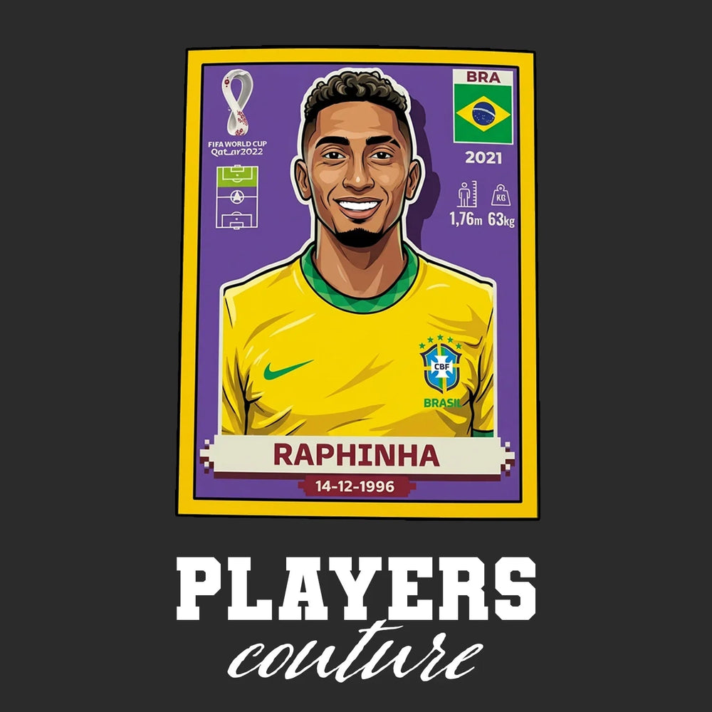 Raphinha World Cup Sticker Kids Hoodie – raphinha black Players Couture design