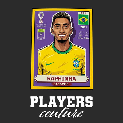 Raphinha World Cup Sticker Men's Hoodie – raphinha black Players Couture design