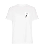 Raul 7 Football t-shirt – white men's t-shirt featuring the Raul 7 Football Players Couture logo