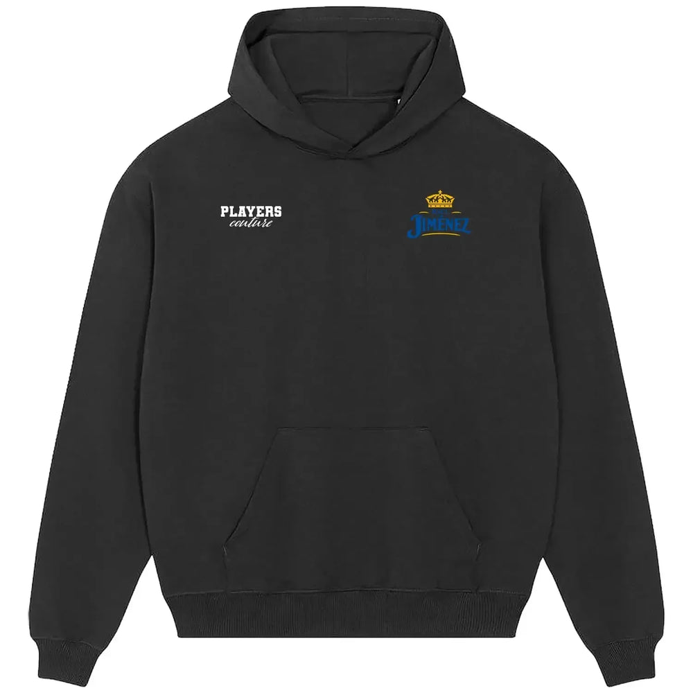 Raul Jimenez hoodie – black men's hoodie featuring the Raul Jimenez Players Couture logo