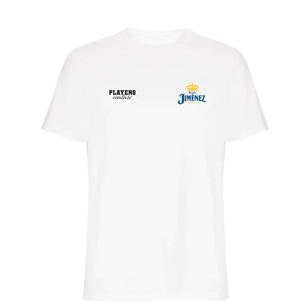 Raul Jimenez Logo Players Couture Mens T-Shirt - White / S | Atletico Madrid, Benfica, Fashion Collection, Football, Fulham, Men's, Mexico, T-Shirts, Volume 1, Wolves