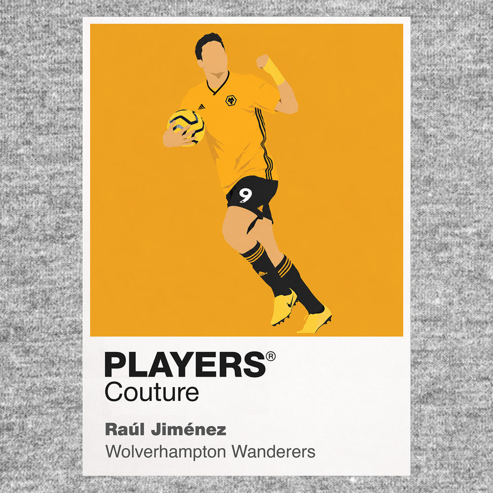Raul Jimenez Wolves Icon Frame — Gray