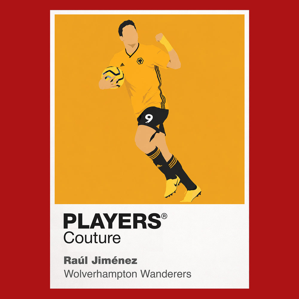 Raul Jimenez Wolves Icon Frame — Red