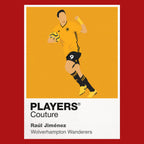 Raul Jimenez Wolves Icon Frame — Red
