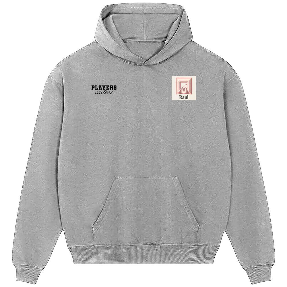 Raul Logo Players Couture Men's Casual Hoodie Gray
