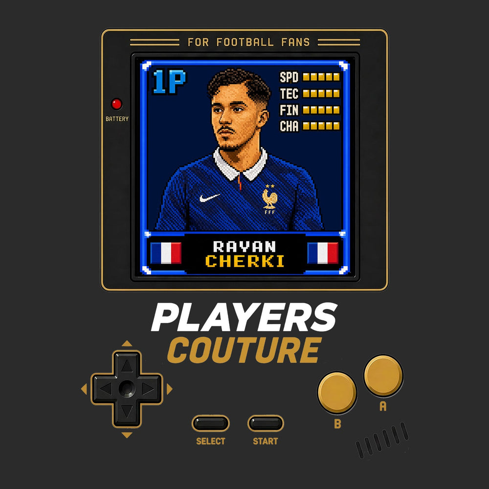 Rayan Cherki Icon 8-Bit Men's Hoodie - image 1