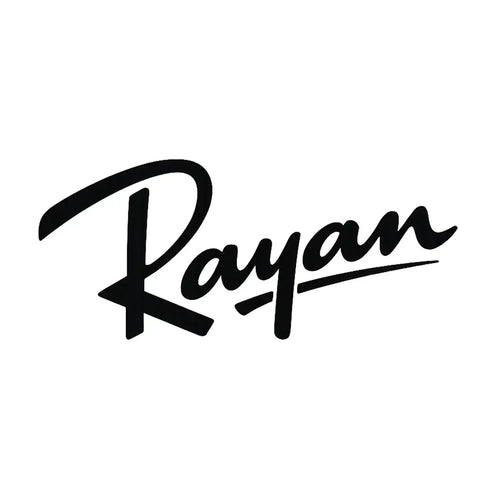 Rayan Logo Men's Hoodie – white close-up detail shot of the Rayan Players Couture logo design
