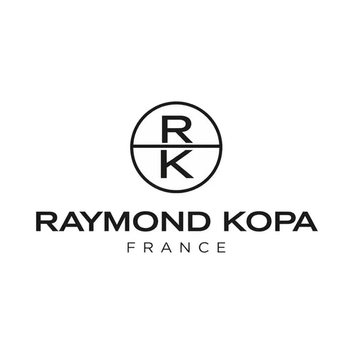 Raymond Kopa Logo Men's Hoodie – white close-up detail shot of the Raymond Kopa Players Couture logo design