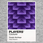 Real Madrid Purple Classic Football Shirt Team Colours Frame Men's T-Shirt – purple close-up detail shot of the Real Madrid