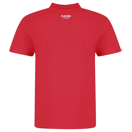 Essentials Collection Men's Cotton Pique Red Polo Shirt - Icon Design (View 2)