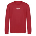 Essentials Collection hoodie – red kids' hoodie with white Essentials Collection letters and Players Couture logo on the