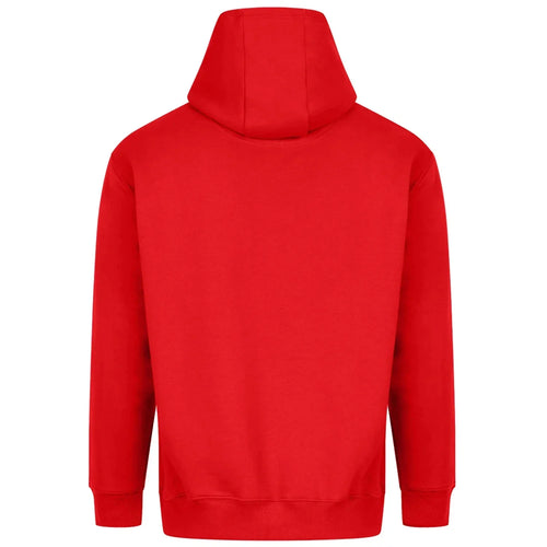 Essentials Collection hoodie – red men's hoodie with white Essentials Collection letters and Players Couture logo on the