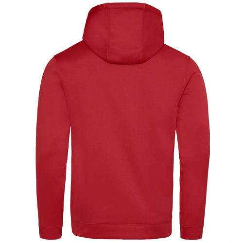 Essentials Collection hoodie – red men's hoodie with white Essentials Collection letters and Players Couture logo on the