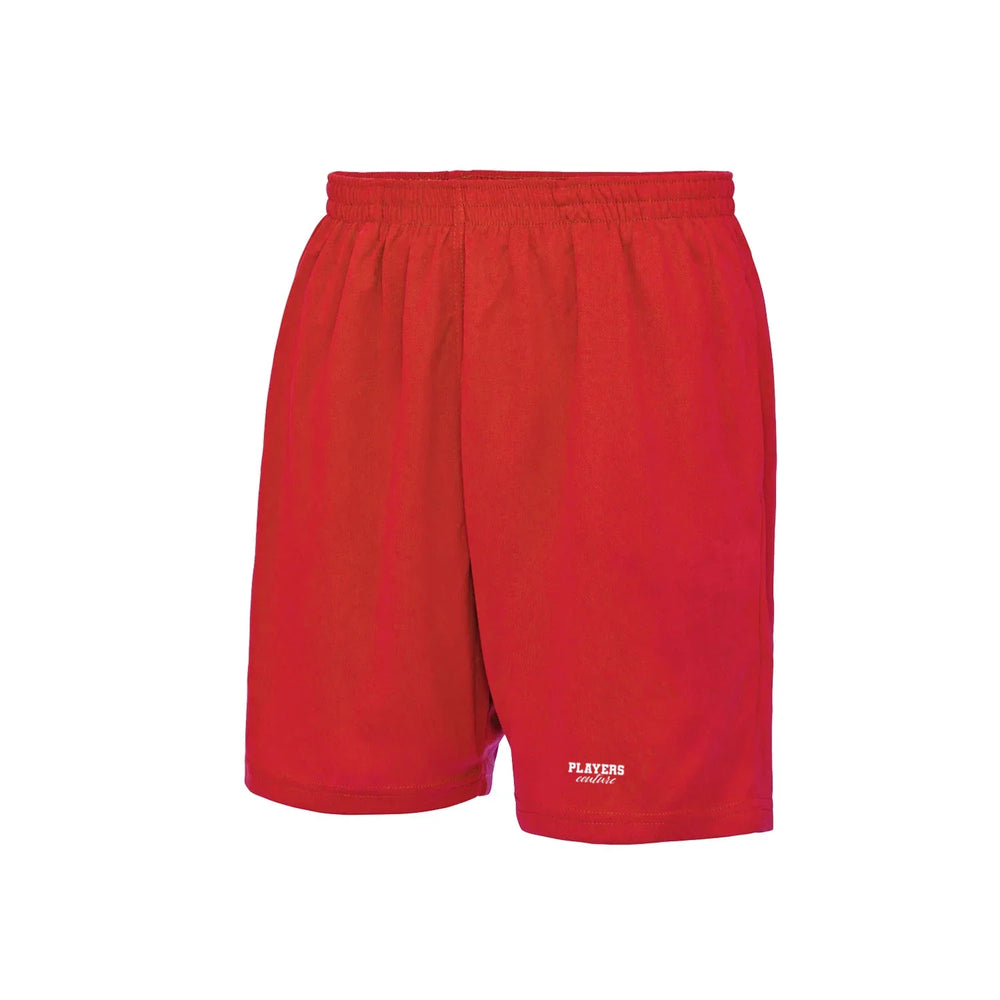 Essentials Collection Players Couture Men's Activewear Red Mesh Lined Shorts
