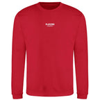 Essentials Collection hoodie – red men's hoodie with white Essentials Collection letters and Players Couture logo on the