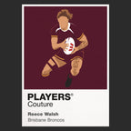 Reece Walsh Brisbane Broncos rugby league T-shirt black