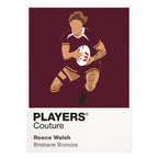 Reece Walsh Brisbane Broncos rugby league T-shirt white
