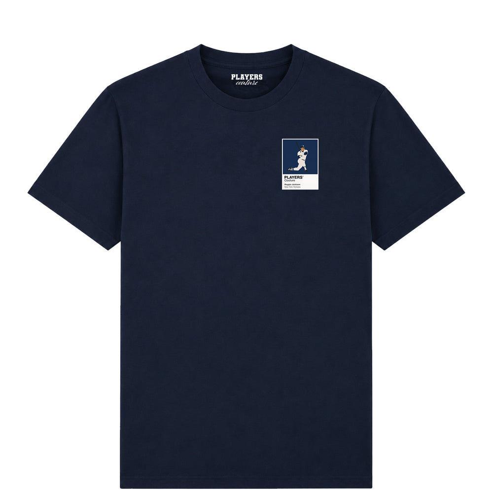 Reggie Jackson Yankees Baseball Icon Frame Men's T-Shirt - Navy