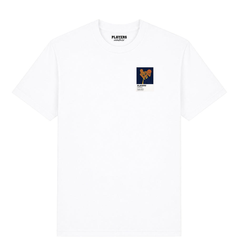 Reggie Miller Pacers Basketball Icon Frame Men's T-Shirt
