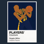 Reggie Miller Pacers Basketball Icon Frame Men's T-Shirt