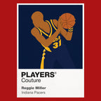 Reggie Miller Pacers Basketball Icon Frame Men's T-Shirt