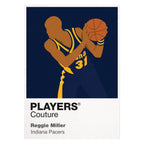 Reggie Miller Pacers Basketball Icon Frame Men's T-Shirt
