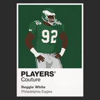 Reggie White Eagles American Football Icon Frame Men's T-Shirt