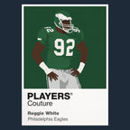 Reggie White Eagles American Football Icon Frame Men's T-Shirt