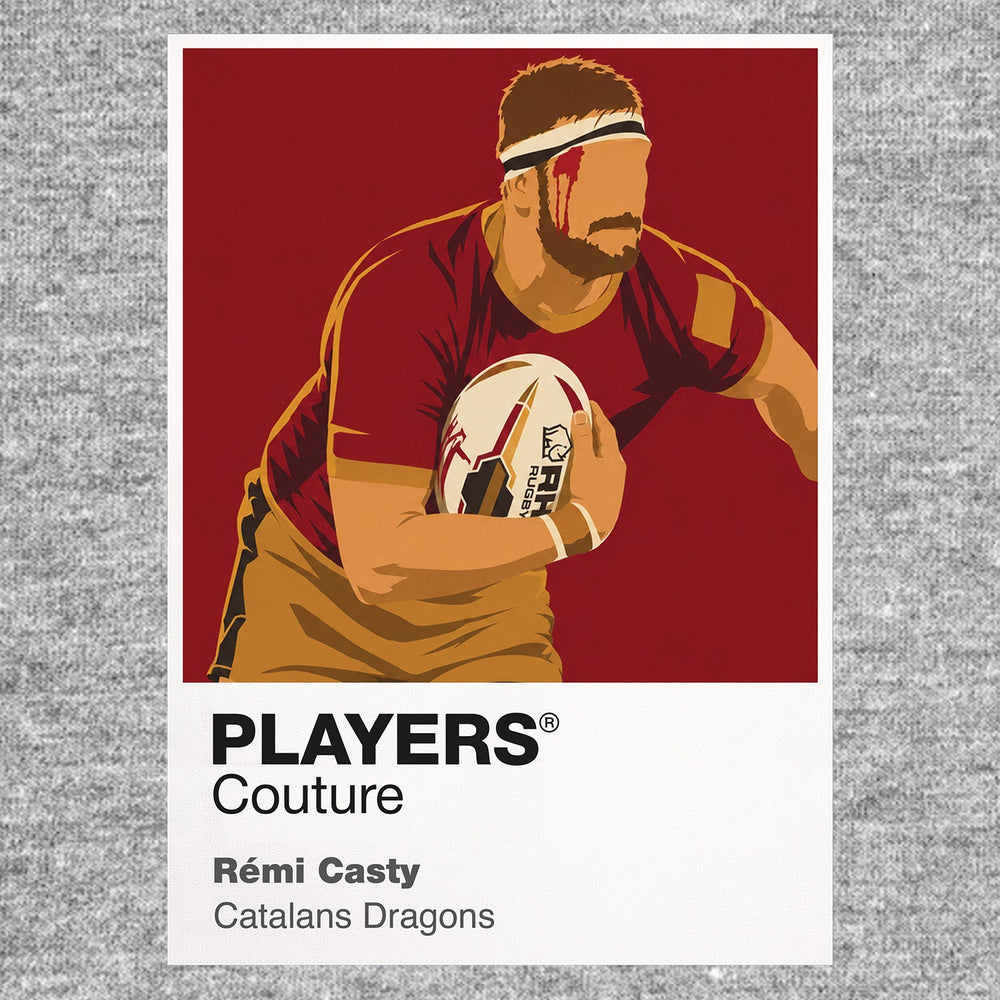 Rémi Casty Catalans Dragons rugby league T-shirt grey