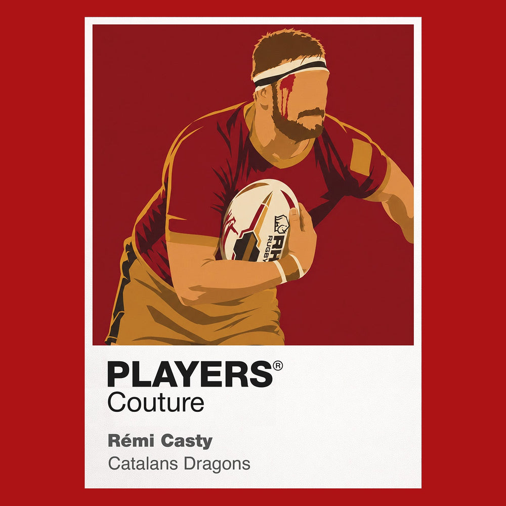 Rémi Casty Catalans Dragons rugby league T-shirt red