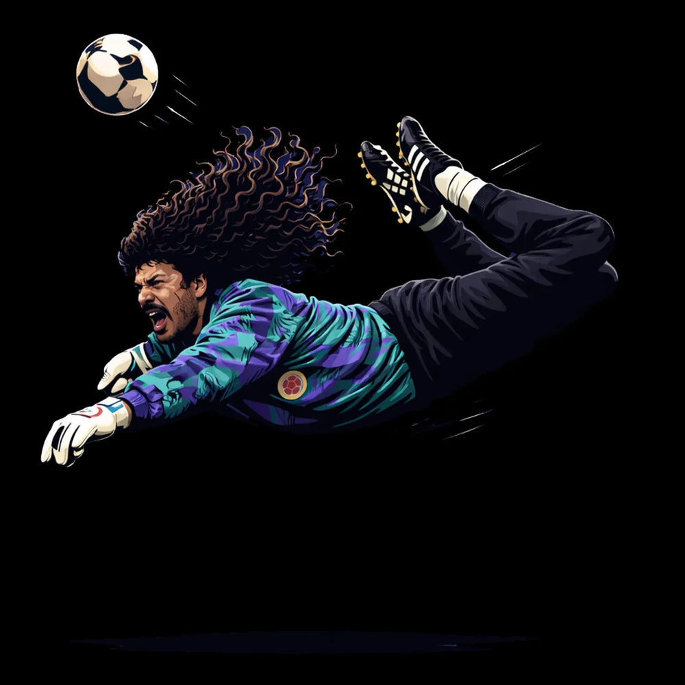 Rene Higuita Icon Players Couture Men's Black Hoodie