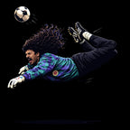 Rene Higuita Icon hoodie – black men's hoodie with white Rene Higuita Icon letters and Players Couture logo on the chest