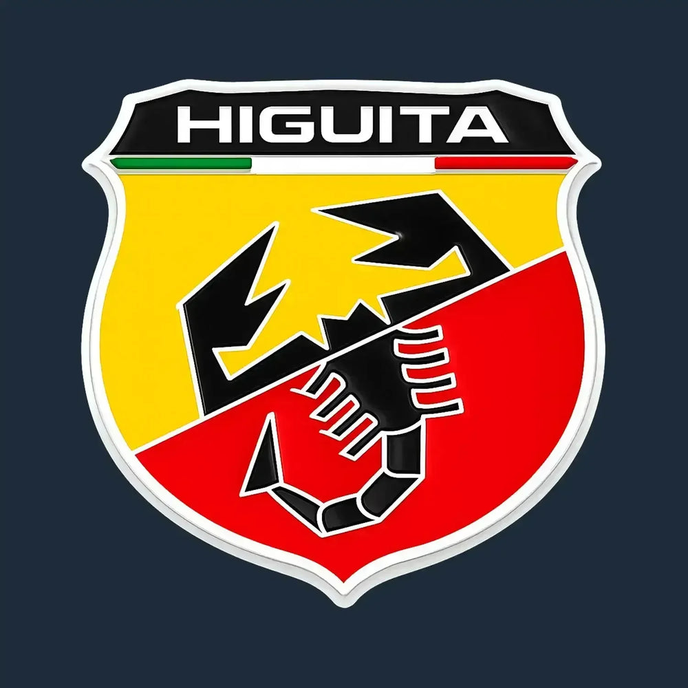 Rene Higuita Logo Men's Hoodie – navy close-up detail shot of the Rene Higuita Players Couture logo design