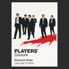 Reservoir Dogs the colour-coded crew in black suits and sunglasses before the failed diamond robbery Icon Frame artwork in black