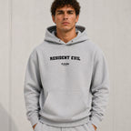 Resident Evil name-print hoodie - grey