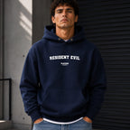 Resident Evil name-print hoodie - navy