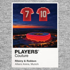 Franck Ribéry and Arjen Robben Bayern Munich Icons in Lights Frame artwork in grey